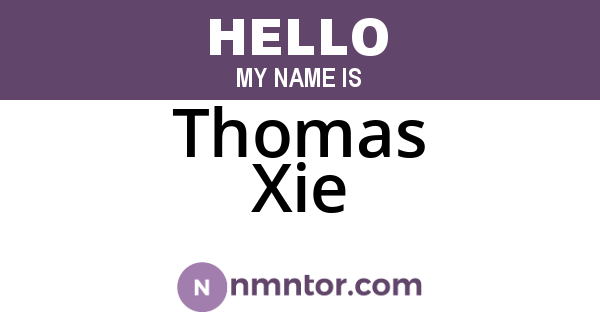 Thomas Xie