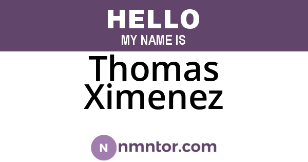 Thomas Ximenez