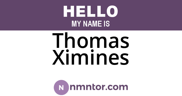 Thomas Ximines