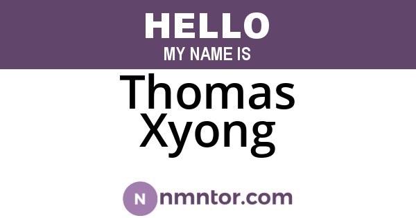 Thomas Xyong