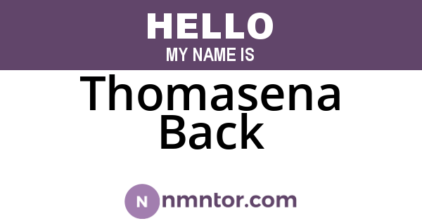 Thomasena Back
