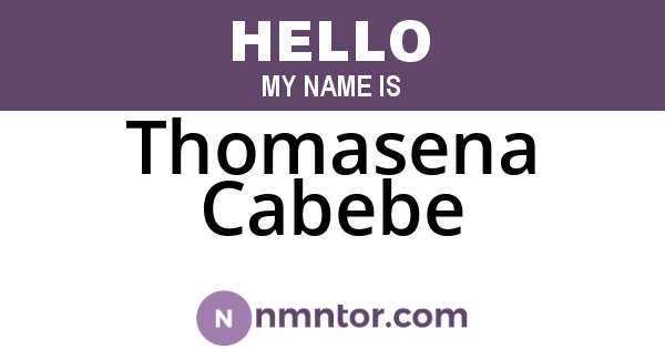 Thomasena Cabebe