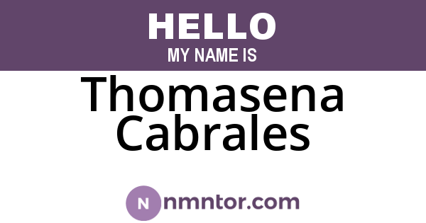 Thomasena Cabrales
