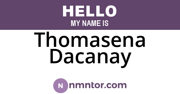 Thomasena Dacanay