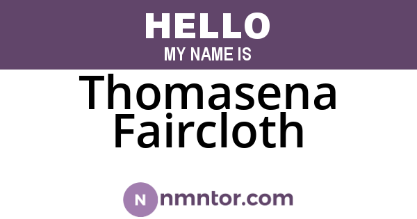 Thomasena Faircloth