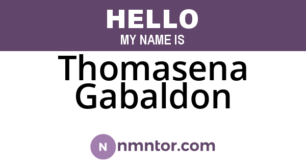 Thomasena Gabaldon