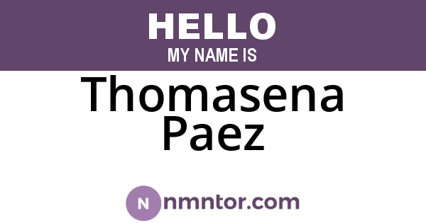Thomasena Paez