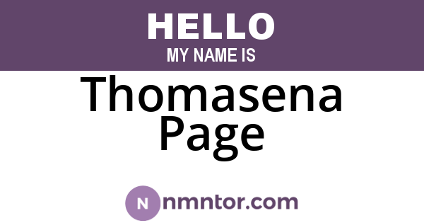Thomasena Page