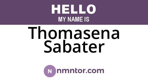 Thomasena Sabater
