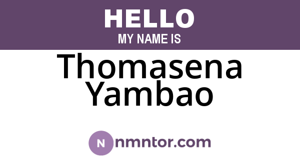 Thomasena Yambao