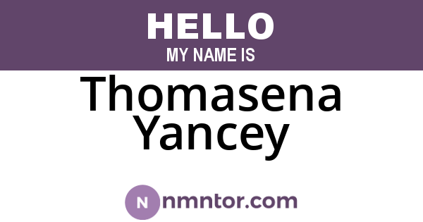Thomasena Yancey