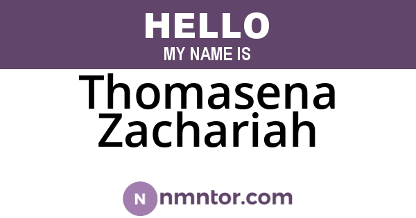 Thomasena Zachariah