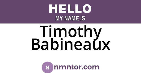 Timothy Babineaux
