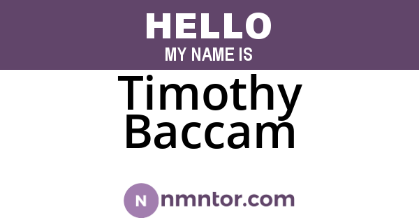 Timothy Baccam