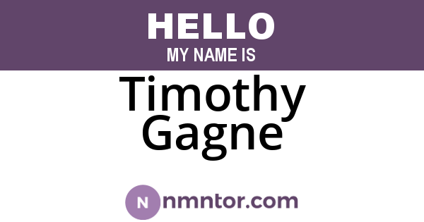 Timothy Gagne