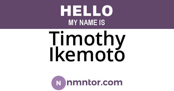 Timothy Ikemoto