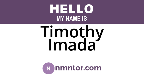 Timothy Imada