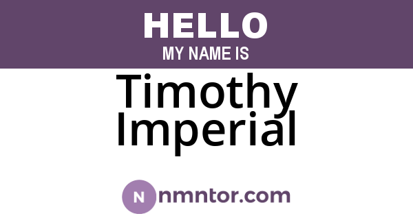 Timothy Imperial