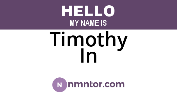 Timothy In