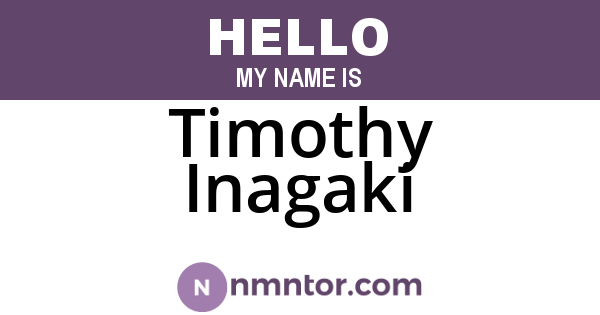 Timothy Inagaki