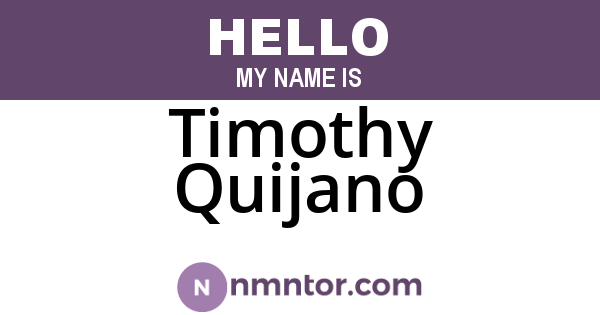 Timothy Quijano