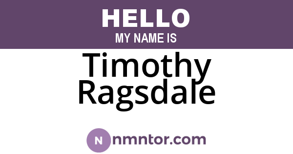 Timothy Ragsdale