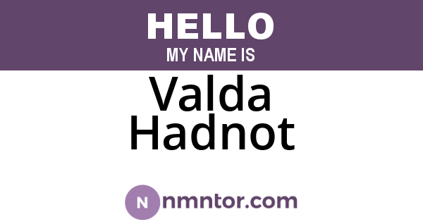 Valda Hadnot