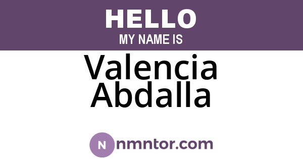 Valencia Abdalla