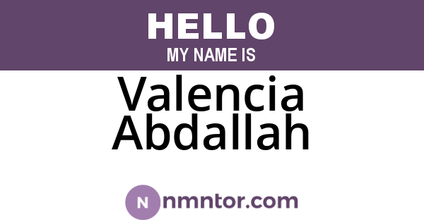 Valencia Abdallah