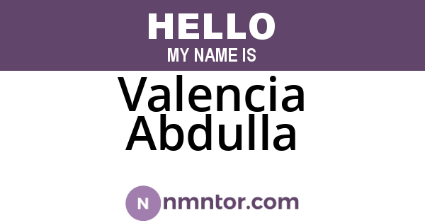 Valencia Abdulla