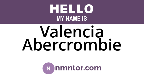 Valencia Abercrombie