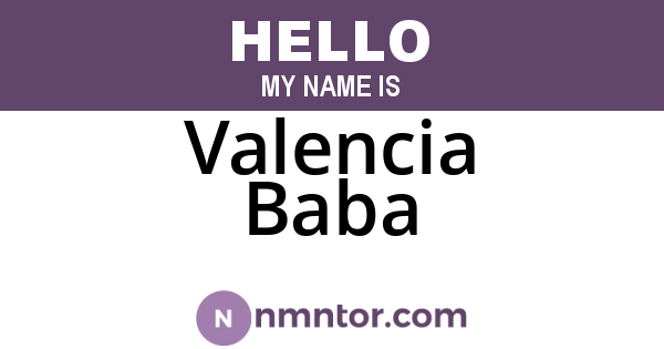 Valencia Baba