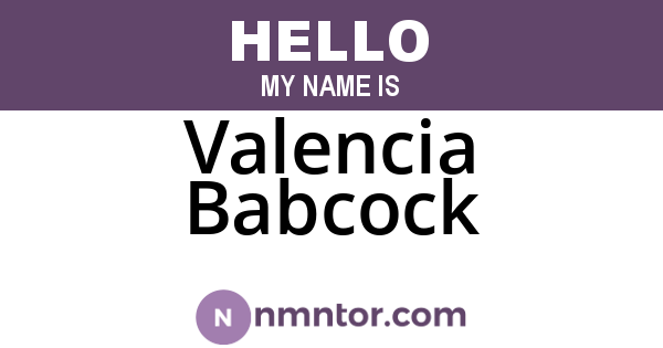 Valencia Babcock
