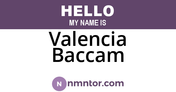 Valencia Baccam