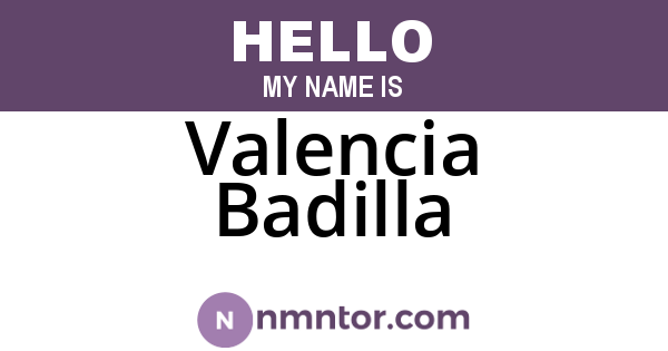 Valencia Badilla