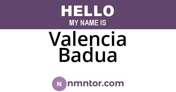 Valencia Badua