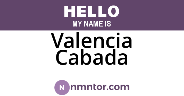 Valencia Cabada