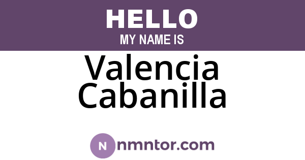 Valencia Cabanilla