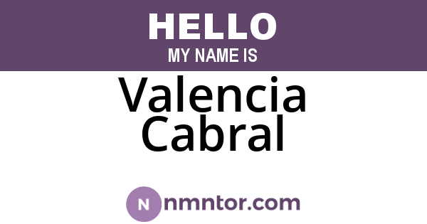 Valencia Cabral