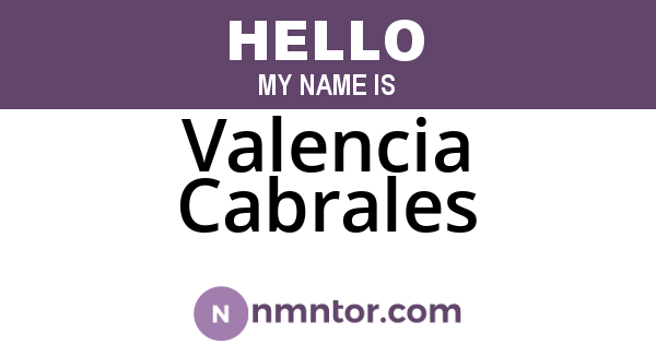 Valencia Cabrales