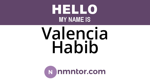 Valencia Habib