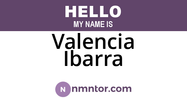Valencia Ibarra