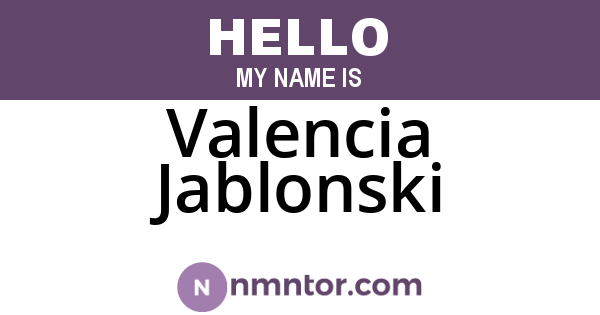 Valencia Jablonski