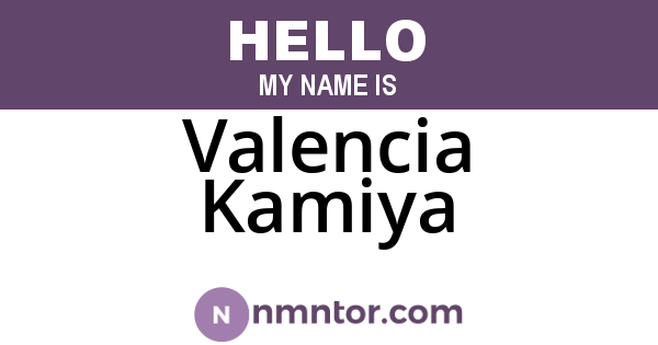Valencia Kamiya