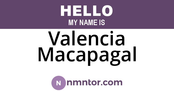 Valencia Macapagal