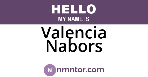 Valencia Nabors