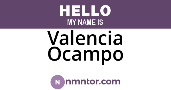 Valencia Ocampo