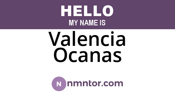 Valencia Ocanas