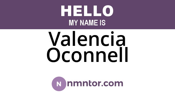Valencia Oconnell