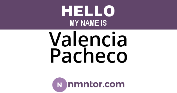 Valencia Pacheco